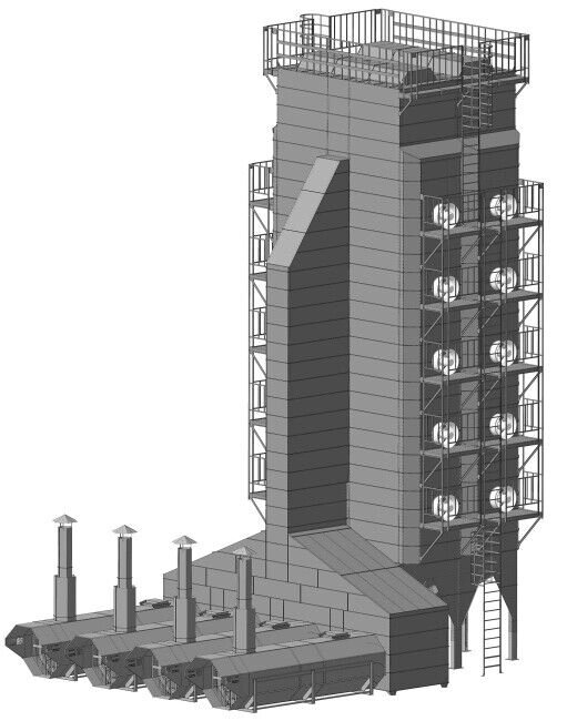 Зерносушилка RiR М-4-44 (дизель/газ) от компании СТРОИТЕЛЬНОЕ ОБОРУДОВАНИЕ - фото 1