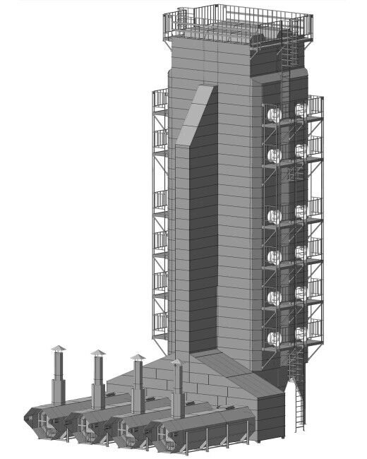 Зерносушилка RiR М-4-56 (дизель/газ) от компании СТРОИТЕЛЬНОЕ ОБОРУДОВАНИЕ - фото 1