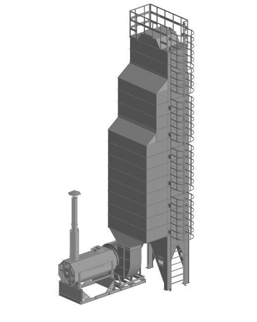 Зерносушилка RiR ТН-12 газ от компании СТРОИТЕЛЬНОЕ ОБОРУДОВАНИЕ - фото 1