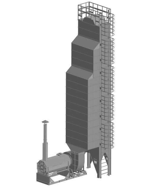 Зерносушилка RiR ТН-14 газ от компании СТРОИТЕЛЬНОЕ ОБОРУДОВАНИЕ - фото 1