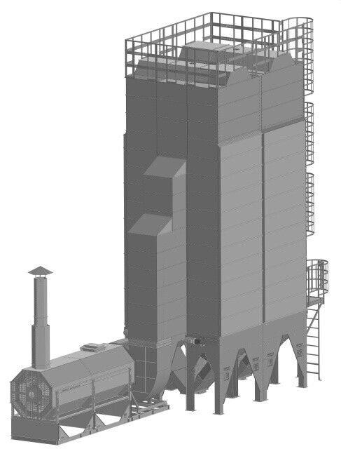 Зерносушилка RiR ТН-36 газ от компании СТРОИТЕЛЬНОЕ ОБОРУДОВАНИЕ - фото 1