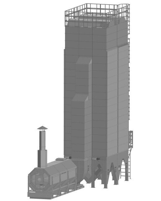 Зерносушилка RiR ТН-52 газ от компании СТРОИТЕЛЬНОЕ ОБОРУДОВАНИЕ - фото 1