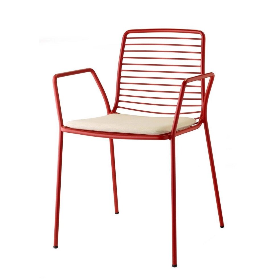 Кресло металлическое Summer (57х55,5х80см) красное