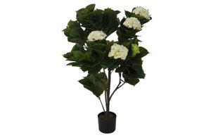 Искусственные растения, Гортензия кремовая, MK-7410-HW, 0х0х100 см, Темно-зеленый