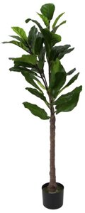 Искусственные растения, Фикус лирата, MK-7407-FC, 0х0х120 см, Темно-зеленый