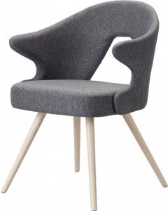 Кресло деревянное мягкое Scab Design, You отбеленный бук, серый