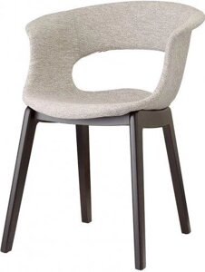 Кресло с обивкой Scab Design, Natural Miss B Pop венге, светло-серый