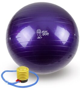 Мяч гимнастический "Фитбол", с насосом, 65 см, Фиолетовый