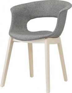 Кресло с обивкой Scab Design, Natural Miss B Pop натуральный бук, серый