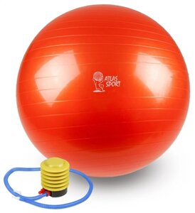 Мяч гимнастический "Фитбол", с насосом, 65 см, Оранжевый