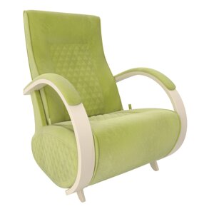 Кресло-глайдер BALANCE 3 с накладками, дуб шампань, Verona Apple Green