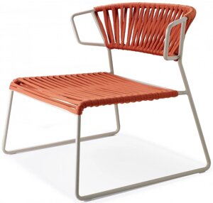 Кресло лаунж плетеное Scab Design, Lisa тортора, оранжевый