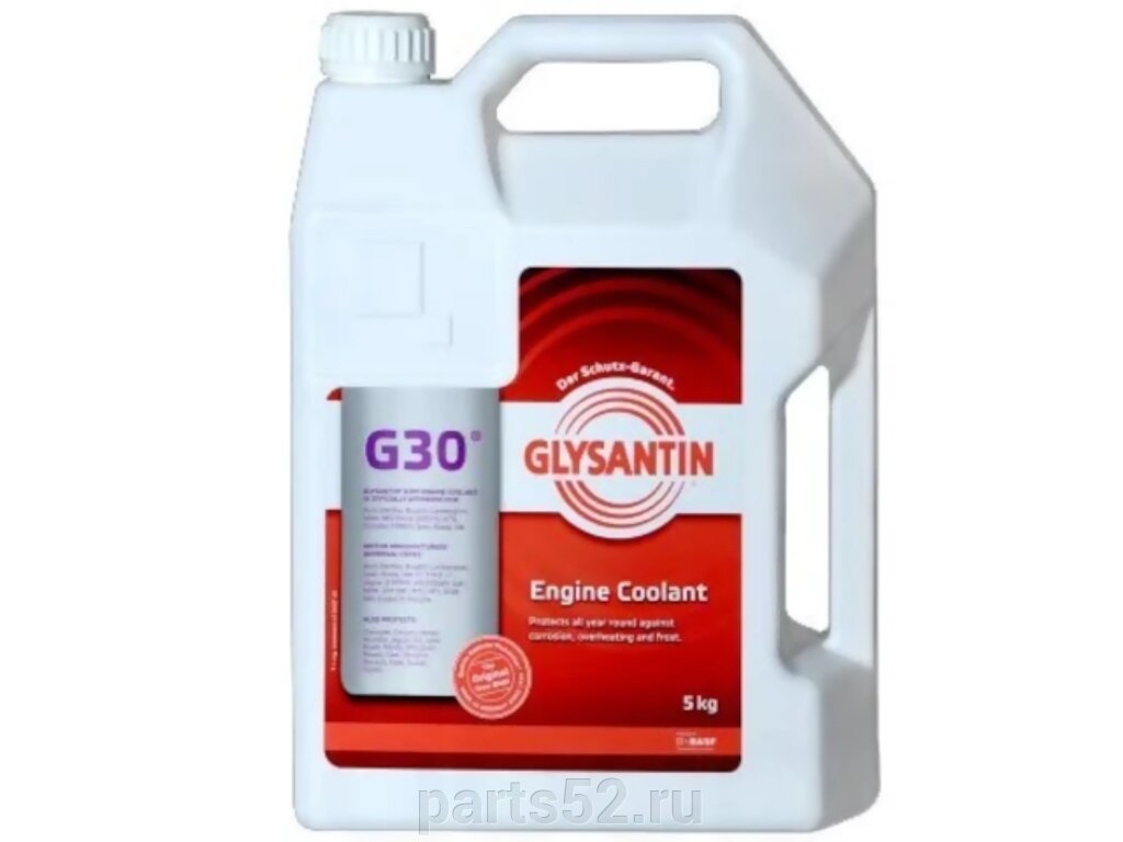 Антифриз красно-фиолетовый готовый GLYSANTiN G30, 5 кг от компании PARTS52 - фото 1