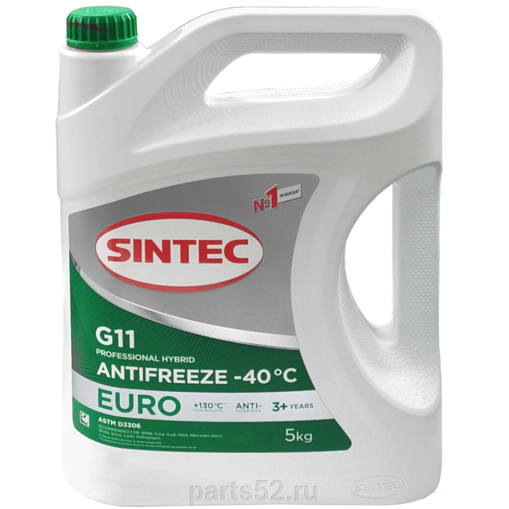 Антифриз красный G11 SiNTEC Antifreeze Euro -40°C, 5 кг от компании PARTS52 - фото 1