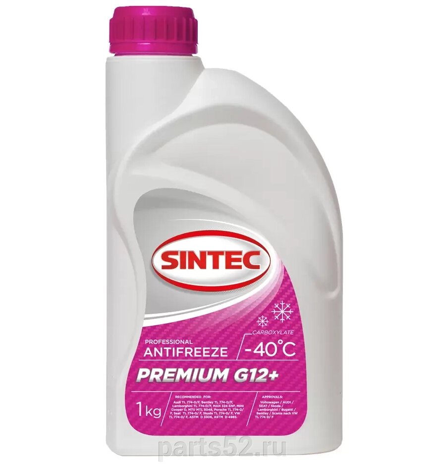 Антифриз розовый G12+ SiNTEC Antifreeze Premium -40C, 1 кг от компании PARTS52 - фото 1