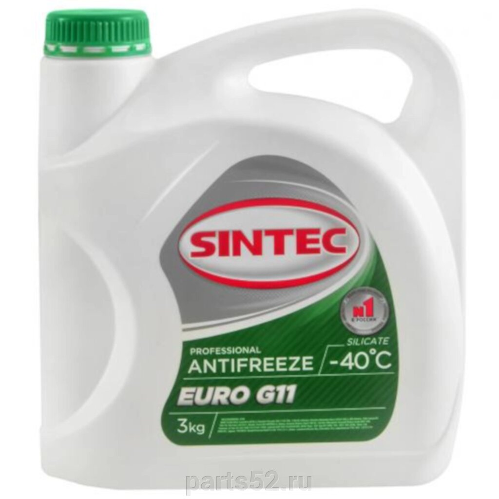 Антифриз зеленый G11 SiNTEC Antifreeze Euro -40C, 3 кг от компании PARTS52 - фото 1