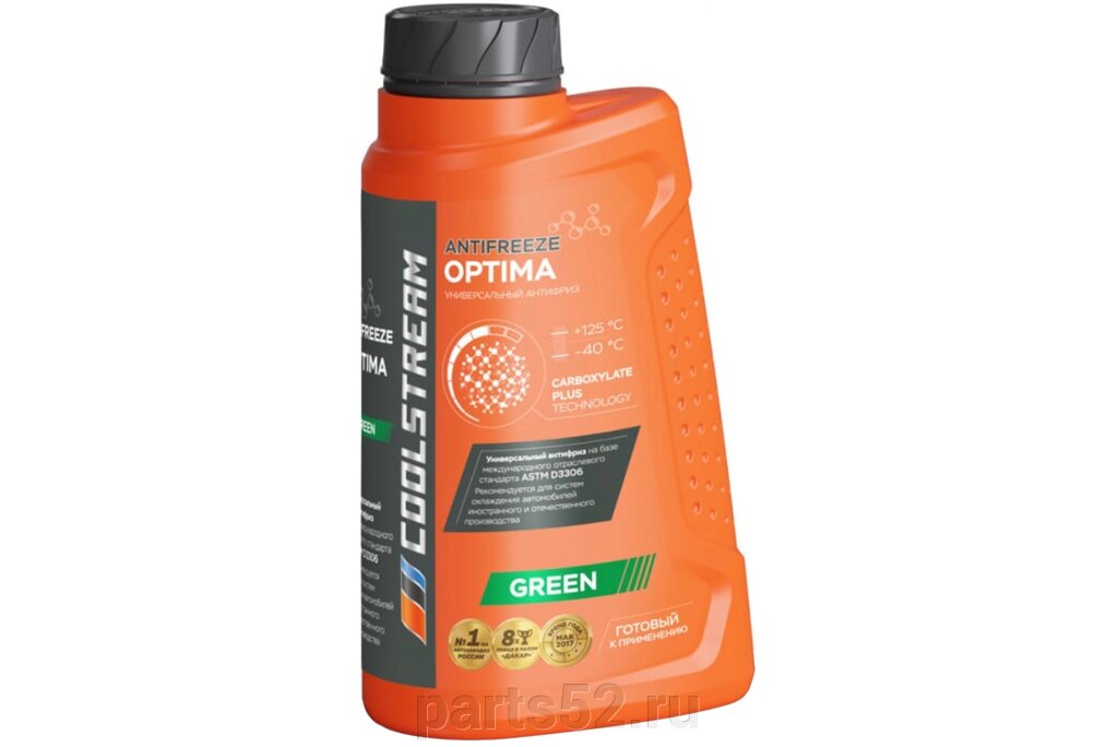 Антифриз зеленый готовый COOLSTREAM Optima GREEN -40, 1 кг от компании PARTS52 - фото 1