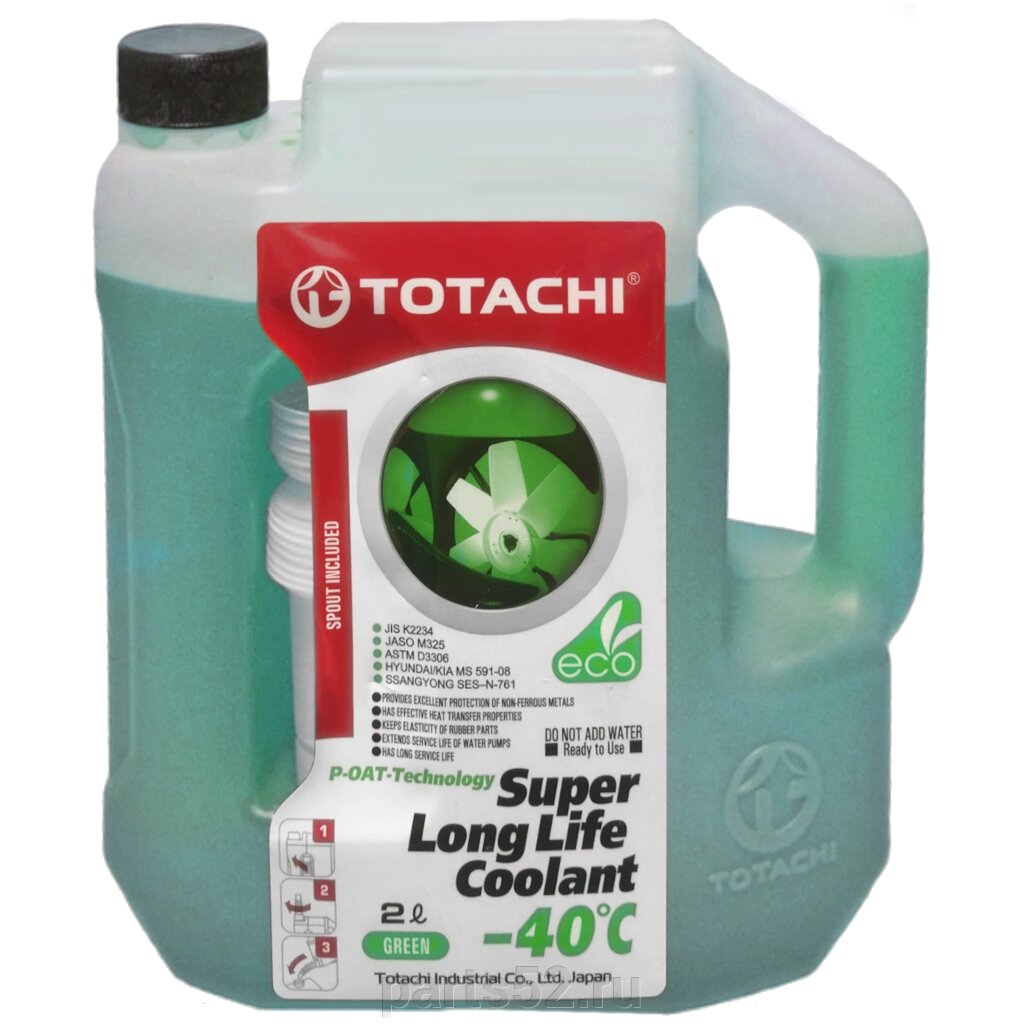 Антифриз зеленый TOTACHi Super Long Life Coolant GREEN -40 C, 2 л от компании PARTS52 - фото 1