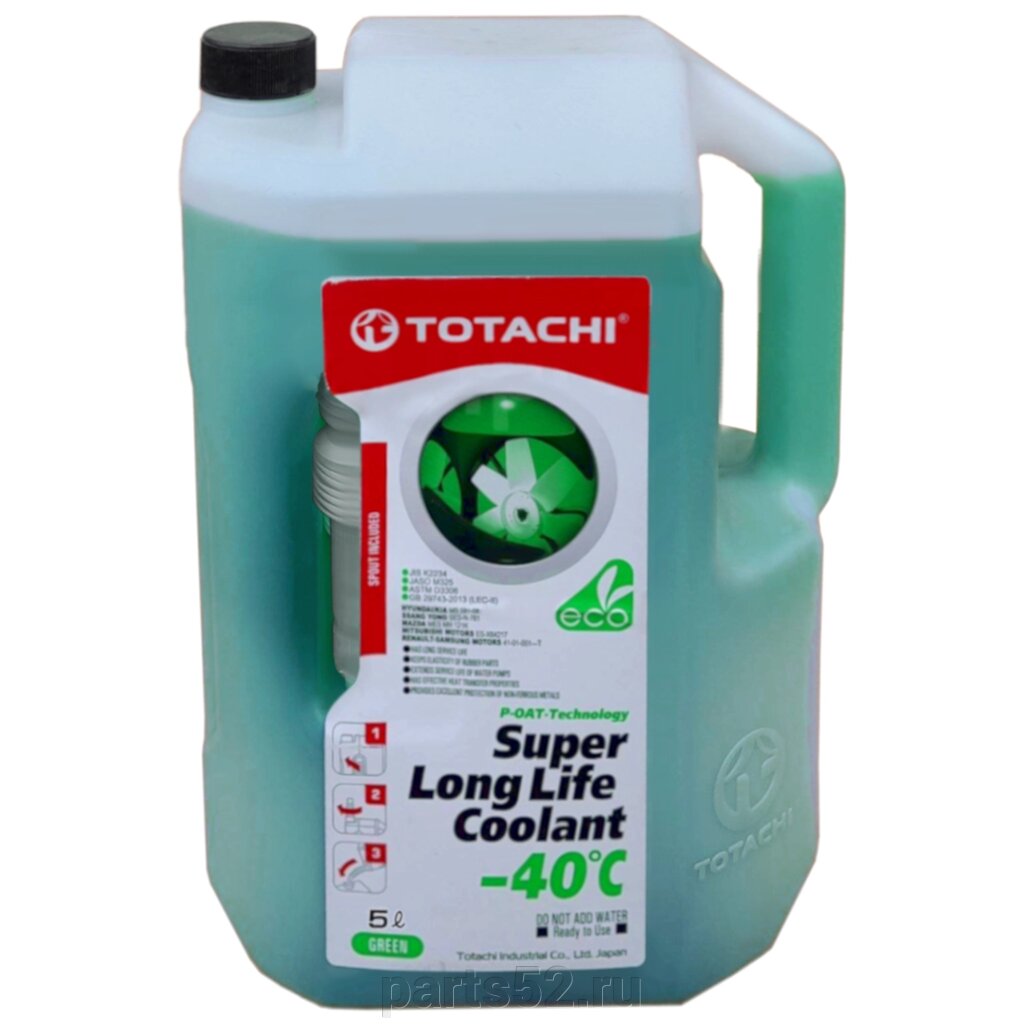 Антифриз зеленый TOTACHi Super Long Life Coolant GREEN -40 C, 5 л от компании PARTS52 - фото 1