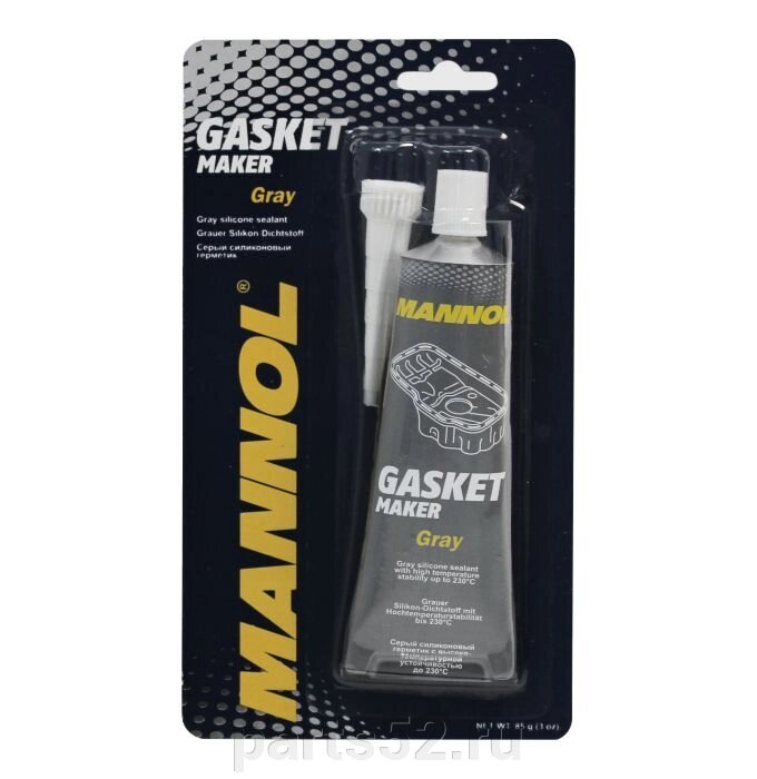 Герметик силиконовый серый MANNOL 9913 RTV Silicone, 85 гр от компании PARTS52 - фото 1