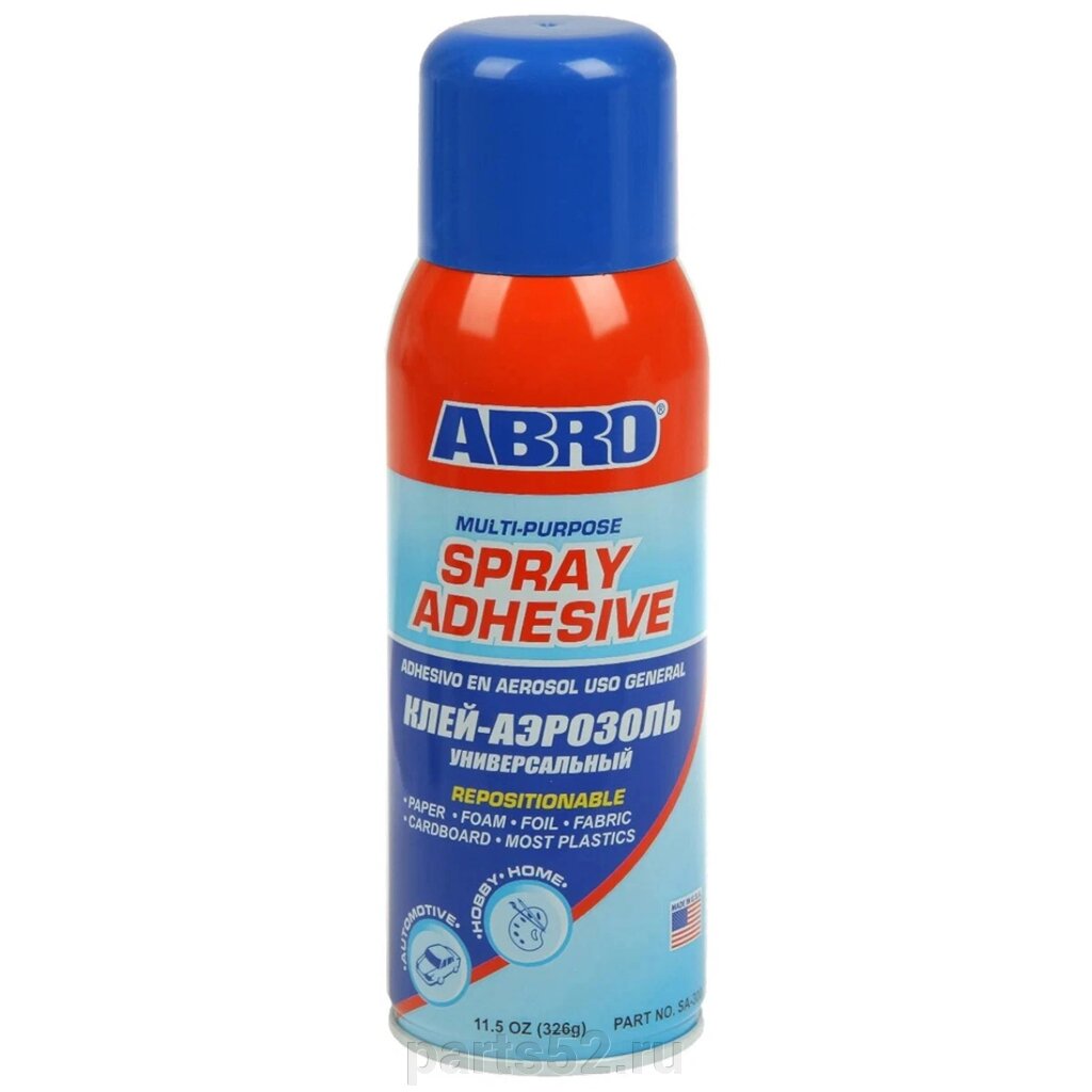 Клей-аэрозоль универсальный ABRO Spray Adhesive, 326 гр от компании PARTS52 - фото 1