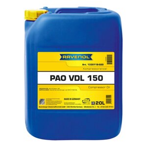 Компрессорное масло RAVENOL Kompressorenoel VDL PAO 150
