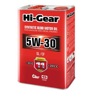 Масло моторное Hi-Gear 5W-30 SL/CF, 4 л
