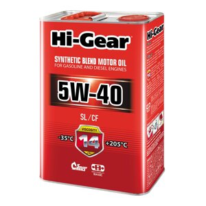 Масло моторное Hi-Gear 5W-40 SL/CF, 4 л
