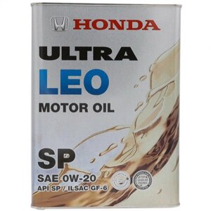 Масло моторное HONDA ultra LEO SP 0W-20, 4 л / 08227-99974