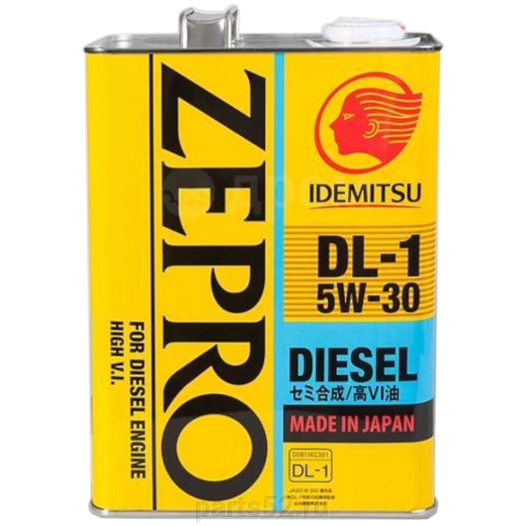 Масло моторное iDEMiTSU Zepro Diesel DL-1 5W-30, 4 л от компании PARTS52 - фото 1