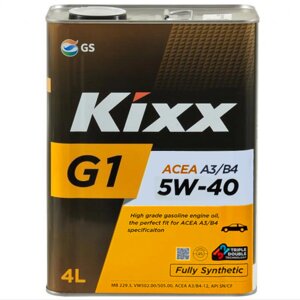 Масло моторное KiXX G1 Fully Synthetic A/B4 5W-40, 4 л
