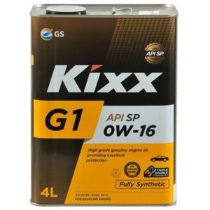 Масло моторное KiXX G1 Fully Synthetic SP 0W-16, 4 л