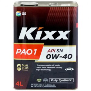Масло моторное KiXX PAO1 С3 0W-40, 4 л