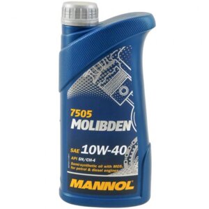 Масло моторное MANNOL 7505 Molibden 10W-40 SN/CH-4, 1 л