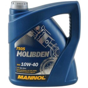 Масло моторное MANNOL 7505 Molibden 10W-40 SN/CH-4, 4 л
