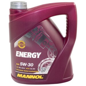 Масло моторное mannol 7511 energy 5W-30 SN/CH-4, 4 л