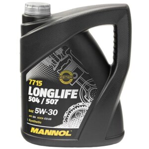 Масло моторное MANNOL 7715 LongLife 504/507 5W-30 C3, 5 л