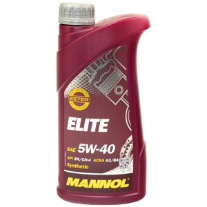 Масло моторное mannol 7903 elite 5W-40 SN, CH-4, 1 л