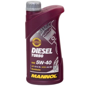 Масло моторное MANNOL 7904 Diesel Turbo 5W-40 СI-4/SN, 1 л