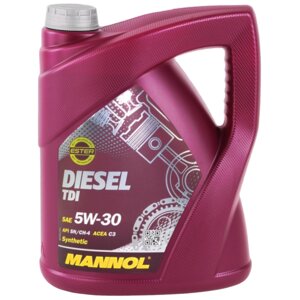 Масло моторное mannol 7909 diesel TDI 5W-30 C2, C3, 5 л