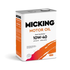 Масло моторное micking motor oil EVO2 10W-40 SN/CF, 4 л