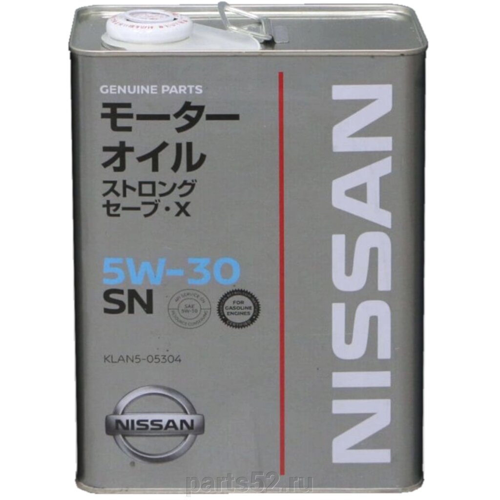 Масло моторное NiSSAN Strong Save X 5W-30 SN, 4 л / KLAN5-05304 от компании PARTS52 - фото 1