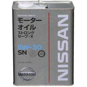 Масло моторное nissan strong save X 5W-30 SN, 4 л / KLAN5-05304