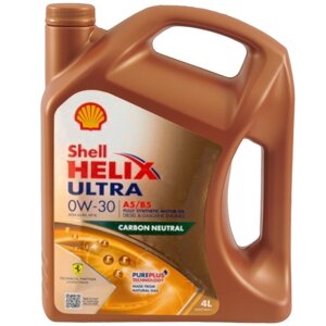 Масло моторное SHELL Helix Ultra 0W-30 A5/B5, 4 л