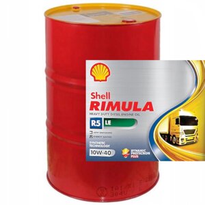 Масло моторное SHELL rimula R5 LE 10W-40 CK-4, 209 л