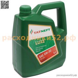 Масло моторное tatneft luxe 0W-30 SN, 4 л