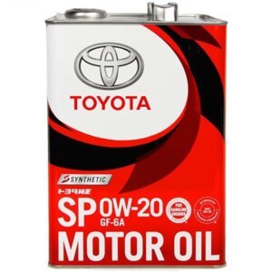 Масло моторное TOYOTA Motor Oil SP 0W-20, 4 л / 08880-13205