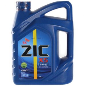 Масло моторное ZiC X5 Diesel 5W-30 Semi-Synthetic, 4 л