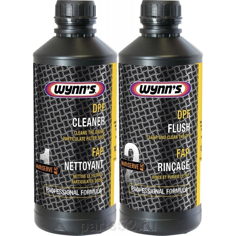 Набор для очистки сажевого фильтра WYNNS DPF Cleaner + DPF Flush, комплект 2х1 л от компании PARTS52 - фото 1