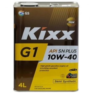 Масло моторное KiXX G Semi Synthetic 10W-40 SN+, 4 л